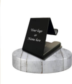 Personalised Mobile Stand – Custom Name Engraved Wooden Phone Holder for Desk