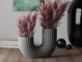 Modern Minimalist 3D Printed Vase | Marble Finish Decorative Flower Vase | Contemporary Home Decor